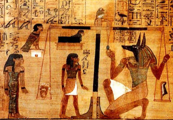 Anubis and the weighing of the heart Anubis and the weighing of the heart