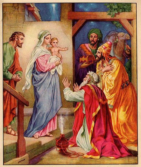 The wise men visit Jesus The wise men visit Jesus